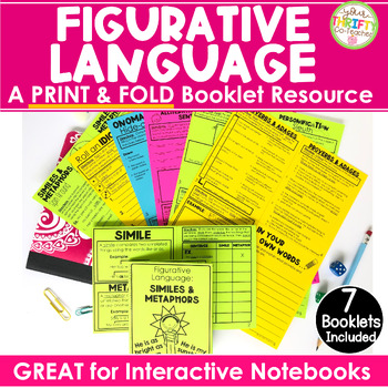 Preview of Figurative Language Activities Print & Fold Booklet Worksheets