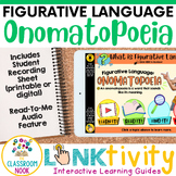Figurative Language Activity | Onomatopoeia LINKtivity (+ 