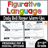 Figurative Language Bell Ringers: Worksheets, Anchor Chart