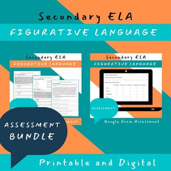 Preview of Figurative Language Assessment Digital and Print Bundle!