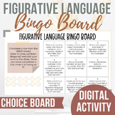 Figurative Language Bingo Board | Choice Board Activity | Digital