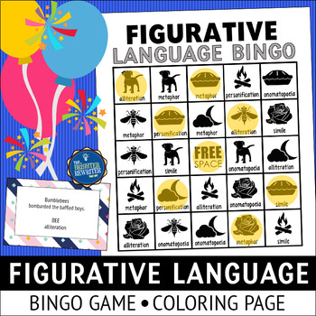 Preview of Figurative Language Bingo Game