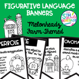 Figurative Language Black and White Banners Farm Theme ~Ea