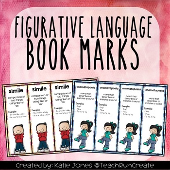 Preview of Figurative Language Book Marks
