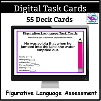 Preview of Boom Cards:  Figurative Language Distance Learning