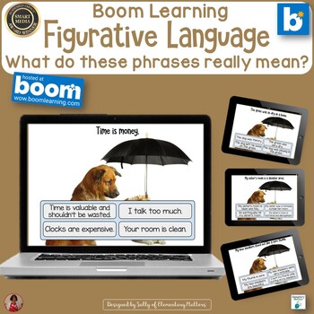 Preview of Figurative Language - Idioms, Smilies, & Metaphors Digital Boom Cards