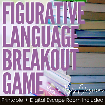 Preview of Figurative Language Breakout Game Escape Room