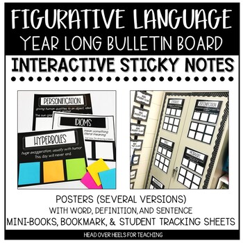 Preview of Figurative Language Bulletin Board Set Using Sticky Notes