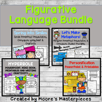 Preview of Figurative Language Bundle: Simile, Metaphor, Personification & Hyperbole