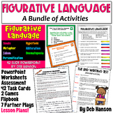Figurative Language Bundle: Worksheets, Task Cards, Games,
