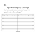 Figurative Language Challenge - House on Mango Street