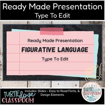 Preview of Figurative Language Classroom Ready Made Presentation Ready To Edit & Print