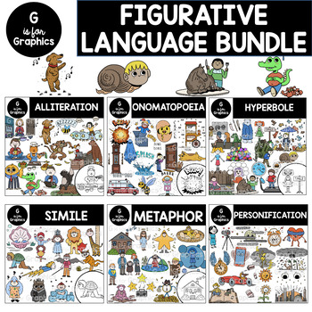 Preview of Figurative Language Clipart Bundle