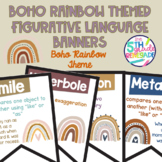 Figurative Language Color Banners Boho Rainbow Neutral Col