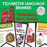 Figurative Language Color Banners Melonheadz Farm Theme