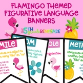Figurative Language Color Banners Flamingo Tropical Theme