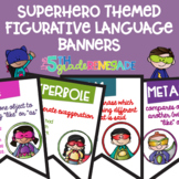Figurative Language Color Banners Superhero Theme