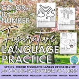 Figurative Language Color By Number Review:  Spring Editio