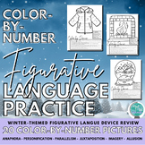 Figurative Language Color By Number Review:  Winter Editio