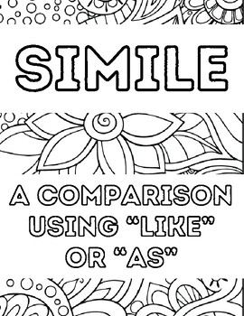 Preview of Figurative Language Coloring pages