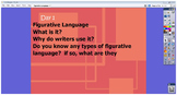 Figurative Language Common Core Objective 5th Grade Flip chart