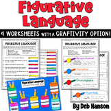 Figurative Language Practice: Four Worksheets with a Craft