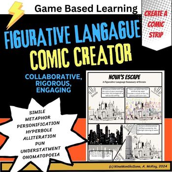 Preview of Figurative Language Create a Comic Strip! Find, Annotate, and Create!