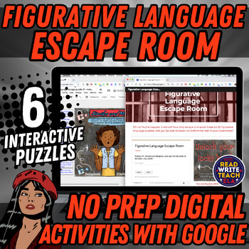 Preview of Figurative Language DIGITAL Escape Room: Using Google Suite