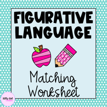 Preview of Figurative Language Definitions Matching Worksheet