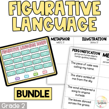 Preview of 2nd Grade Figurative Language Worksheets with Print and Digital Games Activities