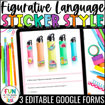 Preview of Figurative Language Digital Activity Sticker Style - Google Forms™️