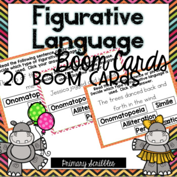 Preview of Figurative Language Digital BOOM Task Cards