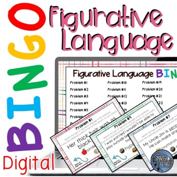 Preview of Figurative Language Digital Bingo Game