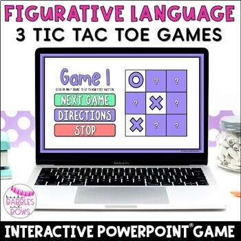 Preview of Figurative Language Digital Game--Tic Tac Toe