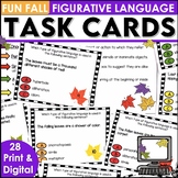 Figurative Language Task Cards - Fall Digital and Printabl