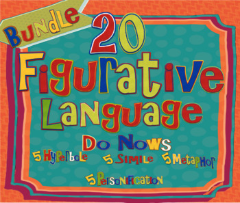 Preview of Figurative Language Do Nows! BUNDLE