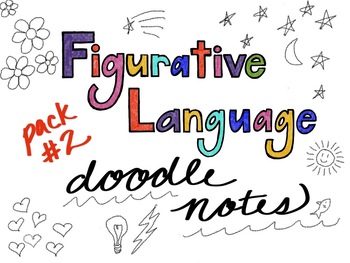 Preview of Figurative Language Doodle Notes Pack #2