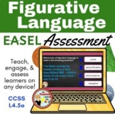 Figurative Language Easel Assessment - Digital Figurative 