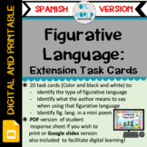 Figurative Language: Extension Task Cards (Lenguaje Figurado)