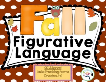Preview of Figurative Language Fall - Data charting included