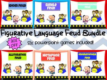 Preview of Figurative Language Feud Powerpoint Game {BUNDLE} 30% OFF