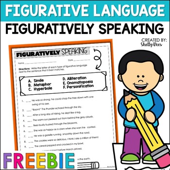 Preview of FREE Figurative Language Worksheet
