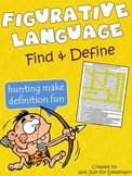 Figurative Language: Find & Define Vocabulary Word Search 