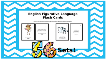 Preview of Figurative Language Flash Cards; Language Impairment; Autism; ESL