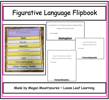 Preview of Figurative Language Flipbook
