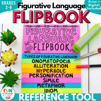 Preview of Figurative Language Flipbook | Figurative Language Activity | Digital & Print