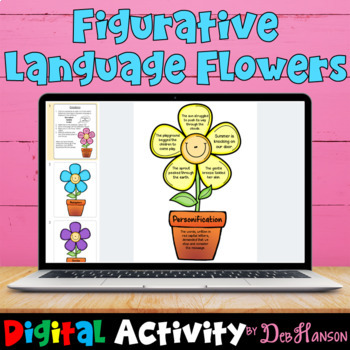 Preview of Figurative Language Flower Activity using Google Slides (digital)
