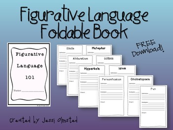 Preview of Figurative Language Foldable Book