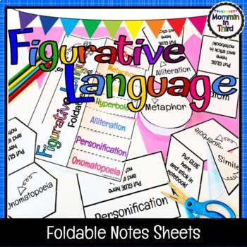 Preview of Figurative Language Foldable Notes and Flips l Test Prep l Study Guide