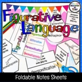 Figurative Language Foldable Notes and Flips l Test Prep l